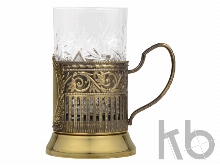 Подстаканник с хрустальным стаканом