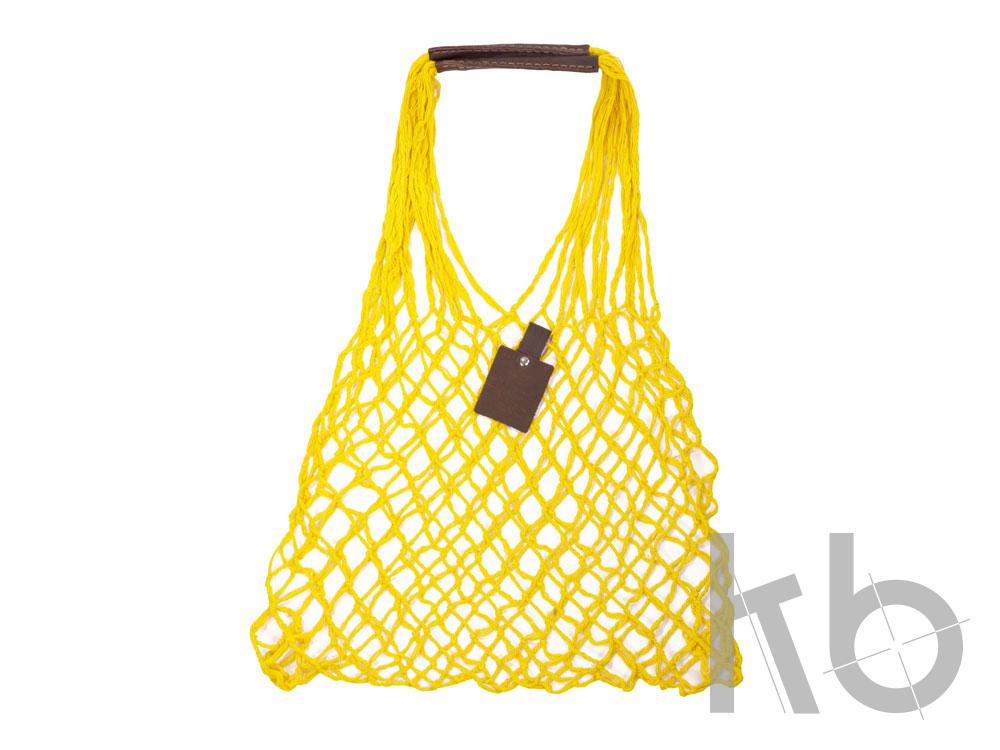 Авоська «Dream» из натурального хлопка с кожаными ручками, 25 л