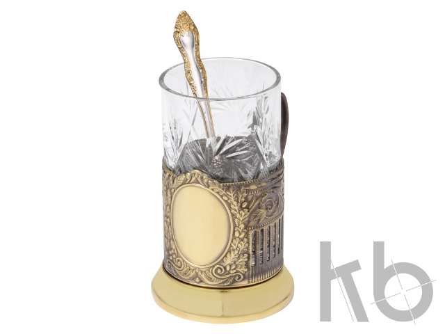 Подстаканник с хрустальным стаканом