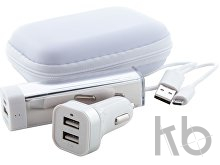 USB charger and power bank set