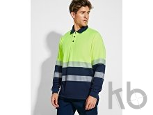 Рубашка поло со светоотражающими полосами «Vega» с длинным рукавом, мужская