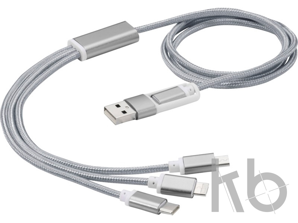 Универсальный зарядный кабель 3-в-1 с двойным входом