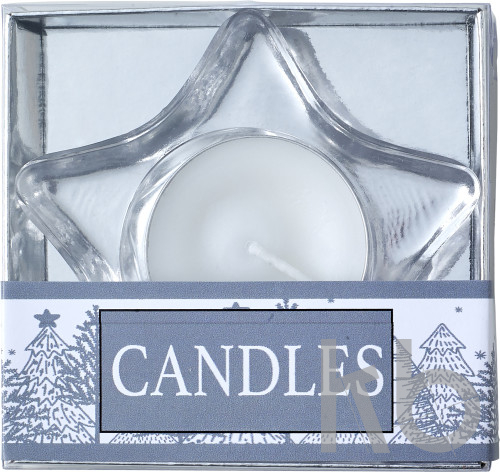 Glass tea light holder