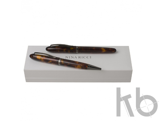 Подарочный набор Panache Ecaille: ручка шариковая, ручка роллер