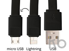 Зарядный кабель с разъемами micro USB и Lightning