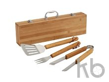 Набор для барбекю в бамбуковой подарочной коробке «Well-done»