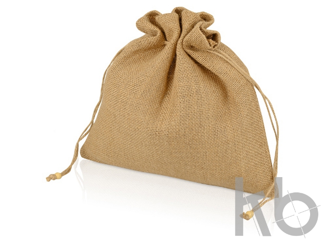 Мешочек подарочный, джут, большой, натуральный Мешочек подарочный большой