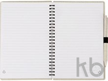 Блокнот А5 «Toledo M» с обложкой из пшеницы и пластика и шариковой ручкой