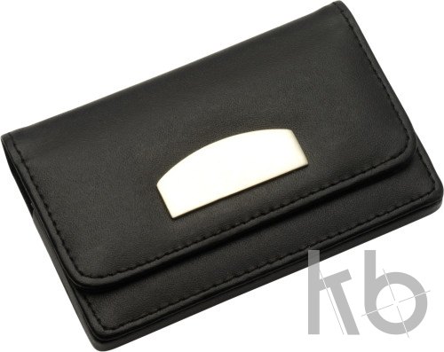 Bonded leather business card holder