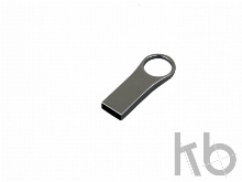 USB 2.0- флешка на 32 Гб с мини чипом, компактный дизайн с большим круглым отверстием