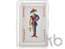 PET case with playing cards