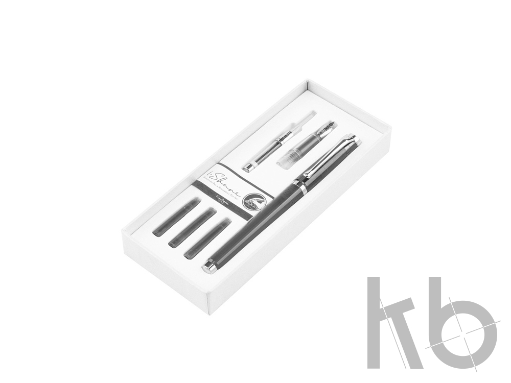 Набор «I-Share»: ручка роллер, сменная насадка с пером, чернила