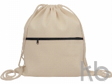 Рюкзак-мешок «Lark» хлопковый с цветной молнией