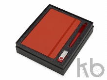 Подарочный набор Vision Pro Plus soft-touch с флешкой, ручкой и блокнотом А5