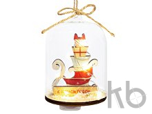 Новогоднее украшение «Сани в колбе»