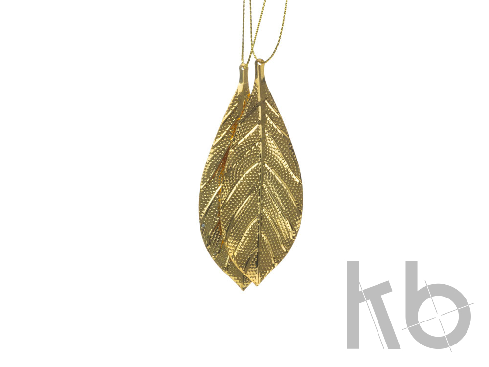 Новогодняя подвеска «Золотой лист»