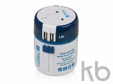 Адаптер с 2-мя USB-портами Twist & Slide