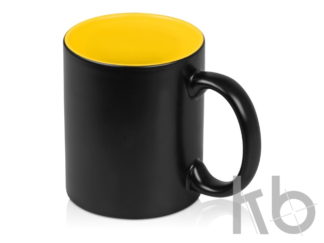 Кружка с покрытием для гравировки «Subcolor BLK», черный/желтый Кружка с покрытием для гравировки «Subcolor BLK»
