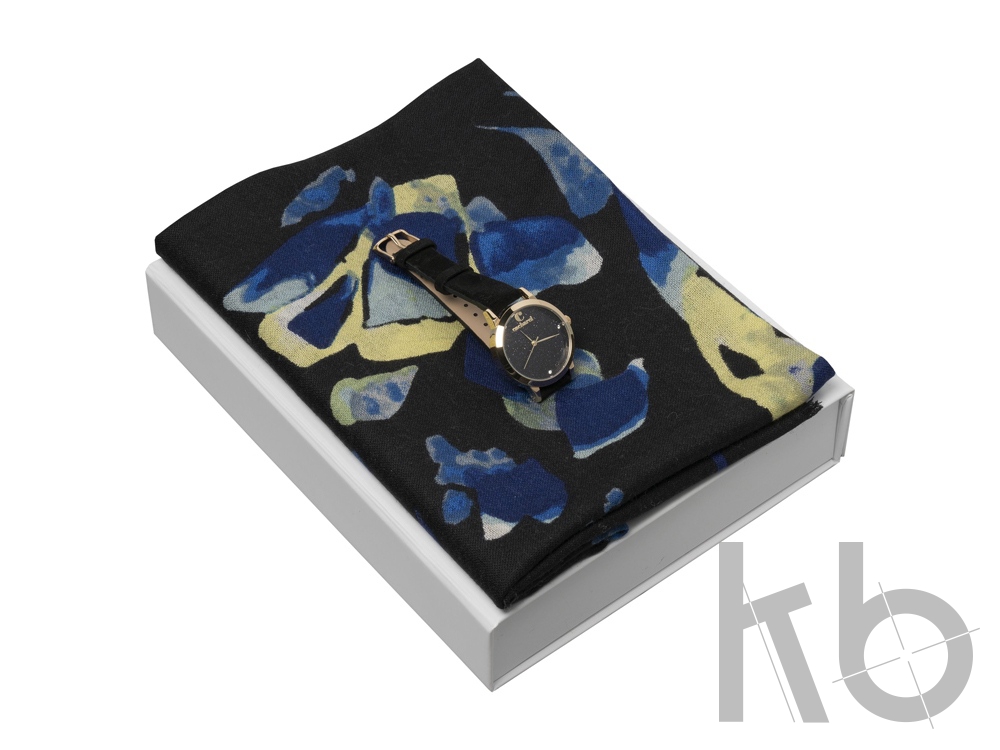 Подарочный набор: часы наручные женские, шерстяной платок