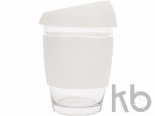 Стеклянный стакан с силиконовой крышкой и манжетой «Monday»