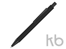 Ручка шариковая металлическая «Pyra M» soft-touch с зеркальной гравировкой и черными деталями