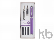 Набор «I-Share»: ручка роллер, сменная насадка с пером, чернила