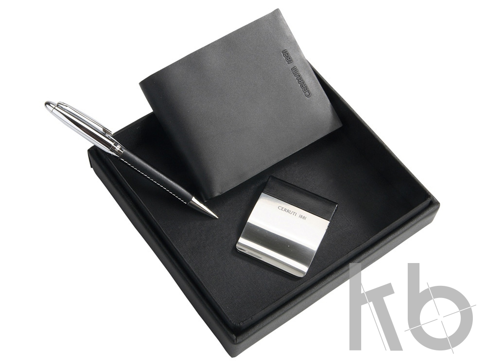 Подарочный набор: портмоне, зажим для денег, ручка шариковая