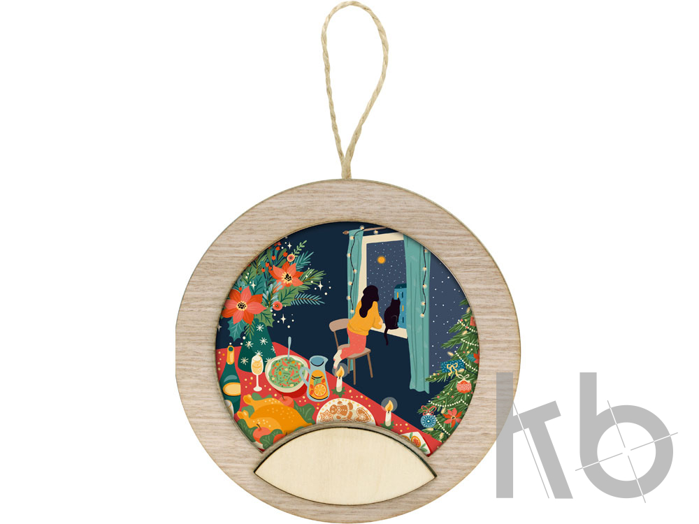 Новогодняя подвеска с подсветкой «Шар» с индивидуальным дизайном