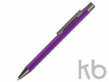 Ручка металлическая шариковая «Straight Gum» soft-touch с зеркальной гравировкой