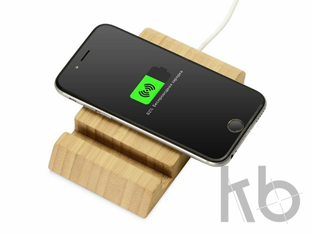 Беспроводное зарядное устройство из бамбука «Jetty», 10 Вт