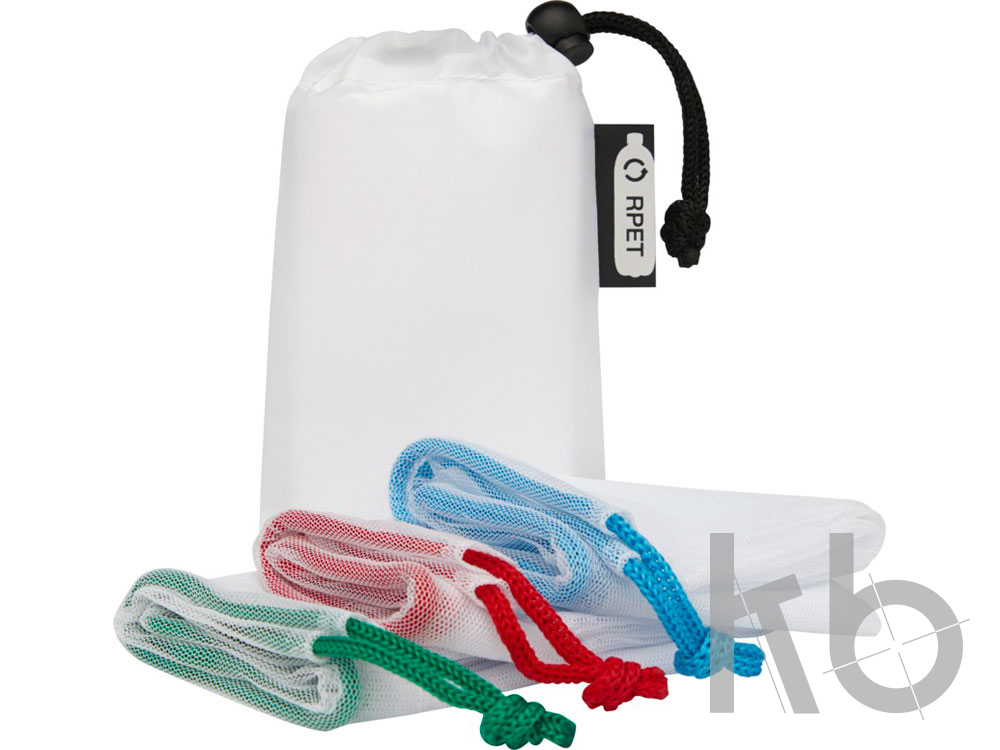 Набор сетчатых сумок «Trio» из вторичного ПЭТ