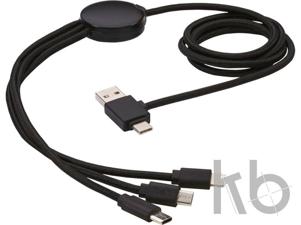 Зарядный кабель 5-в-1 «Gleam» с подсветкой 