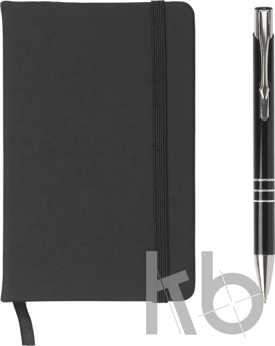 PU notebook with aluminium ballpen