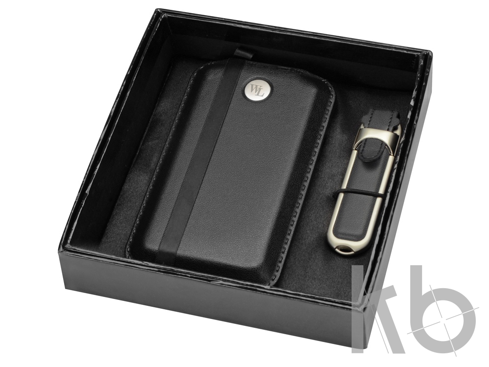 Набор: портативное зарядное устройство, флеш-карта на 8 Гб