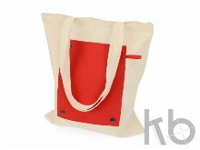 Складная хлопковая сумка для шопинга «Gross» с карманом, 180 г/м2