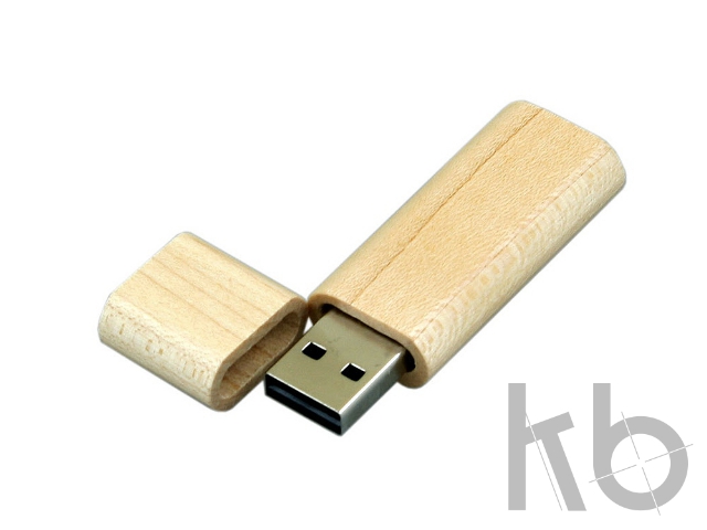 USB 2.0- флешка на 16 Гб эргономичной прямоугольной формы с округленными краями
