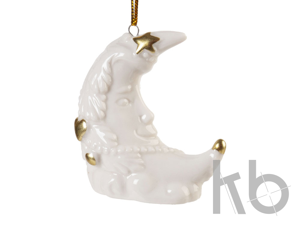 Новогодняя фарфоровая игрушка «Месяц»