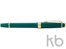 Ручка перьевая «Bailey Light Polished Green Resin and Gold Tone», перо F