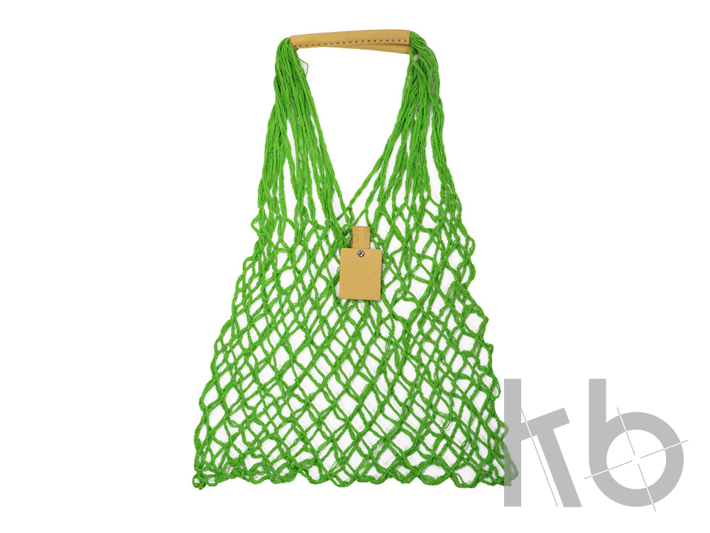 Авоська «Dream» из натурального хлопка с кожаными ручками, 25 л