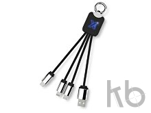 Кабель 3 в 1 с брелоком и подсветкой