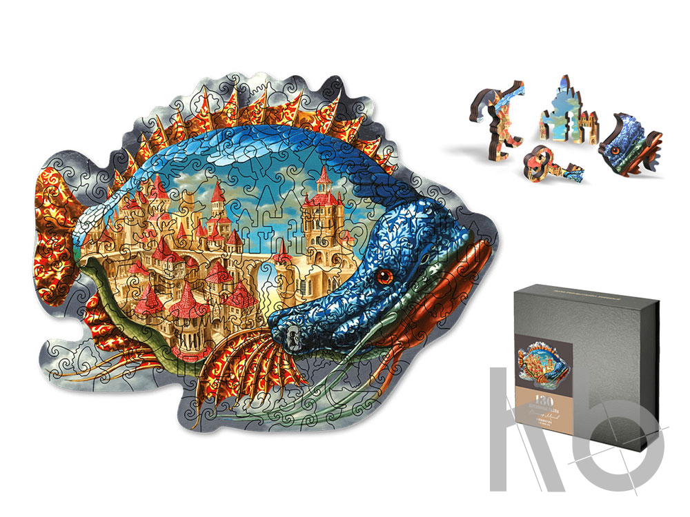 Деревянный пазл «Обитаемая рыба», 130 деталей