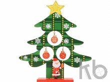 Декоративная елочка c игрушками и Дедом Морозом