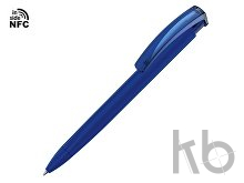 Ручка пластиковая шариковая трехгранная «Trinity K transparent Gum» soft-touch с чипом передачи информации NFC