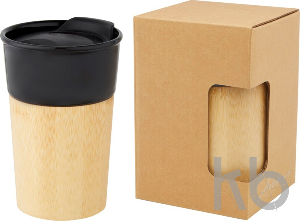 Фарфоровая кружка «Pereira» с бамбуковой внешней стенкой