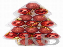 Набор новогодних шаров в футляре-елочке