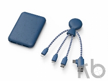 Портативное зарядное устройство «BioPack» c кабелем «Mr. Bio», 5000 mAh