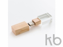 USB 2.0- флешка на 16 Гб кристалл дерево