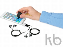 Аудиосплиттер с брелоком и стилусом «2 в 1»