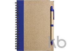 Wire bound notebook with ballpen.