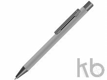 Ручка металлическая шариковая «Straight Gum» soft-touch с зеркальной гравировкой